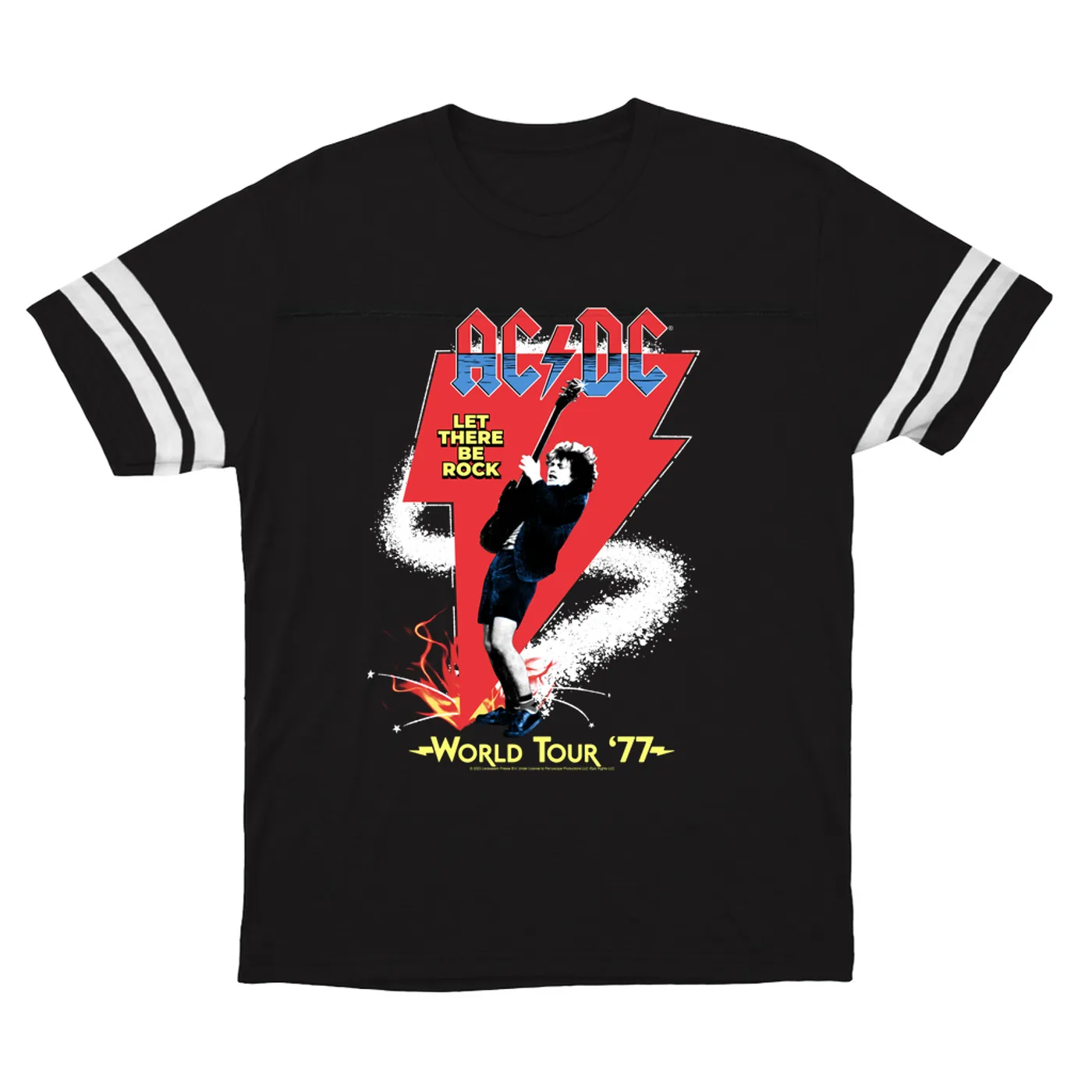 AC/DC T-Shirt | Let There Be Rock World Tour 1977 ACDC Football Shirt
