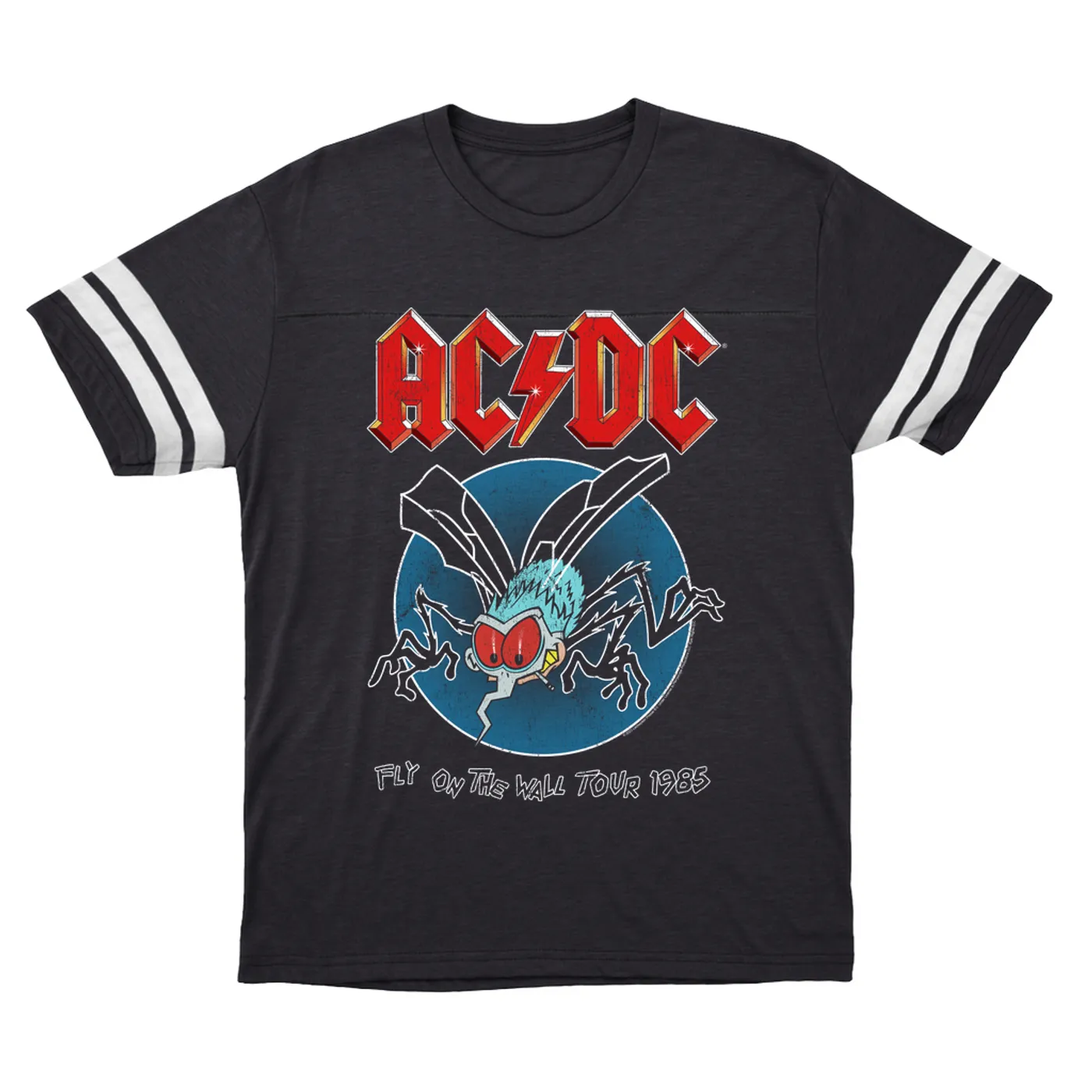 AC/DC T-Shirt | 1985 Fly On The Wall Tour ACDC Football Shirt
