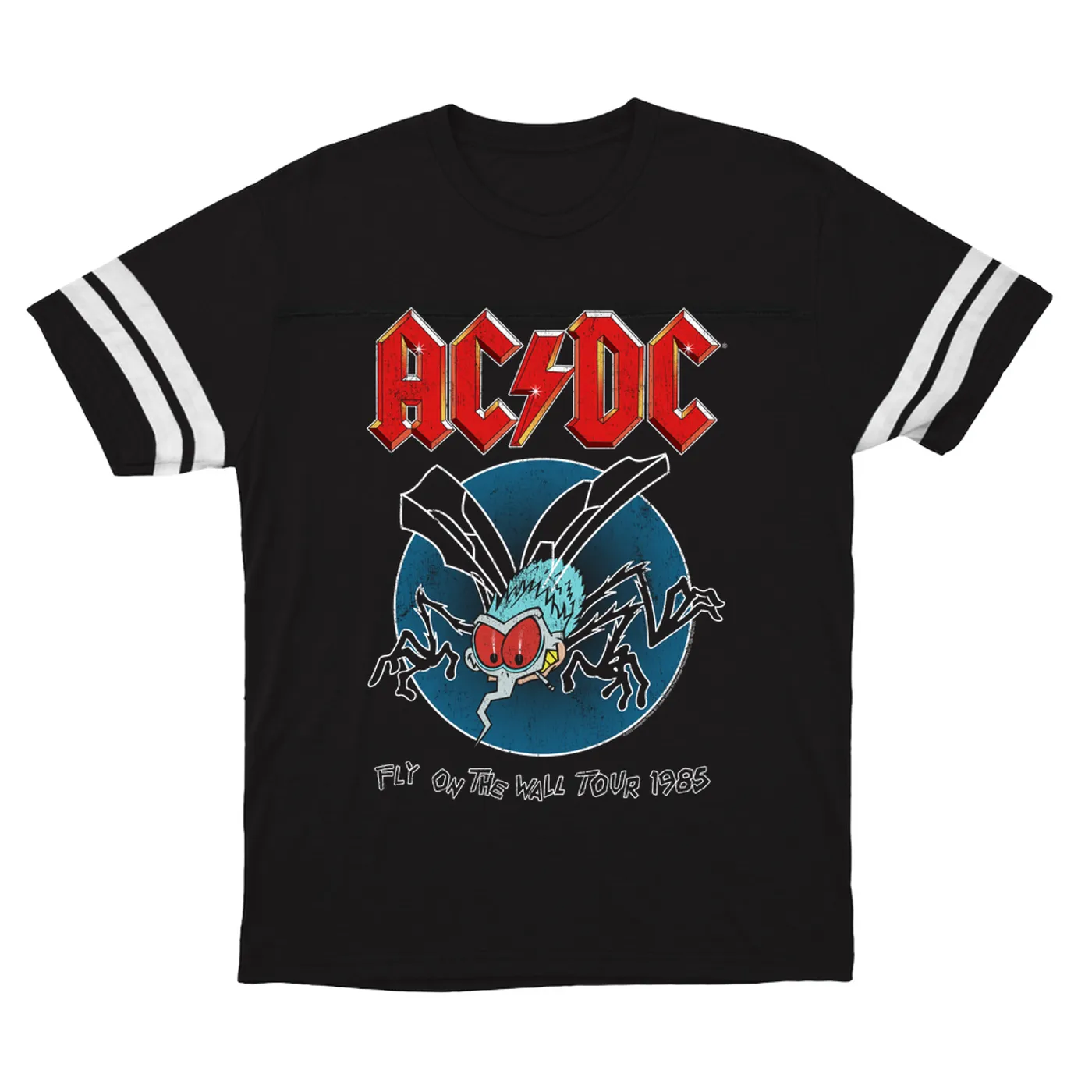 AC/DC T-Shirt | 1985 Fly On The Wall Tour ACDC Football Shirt