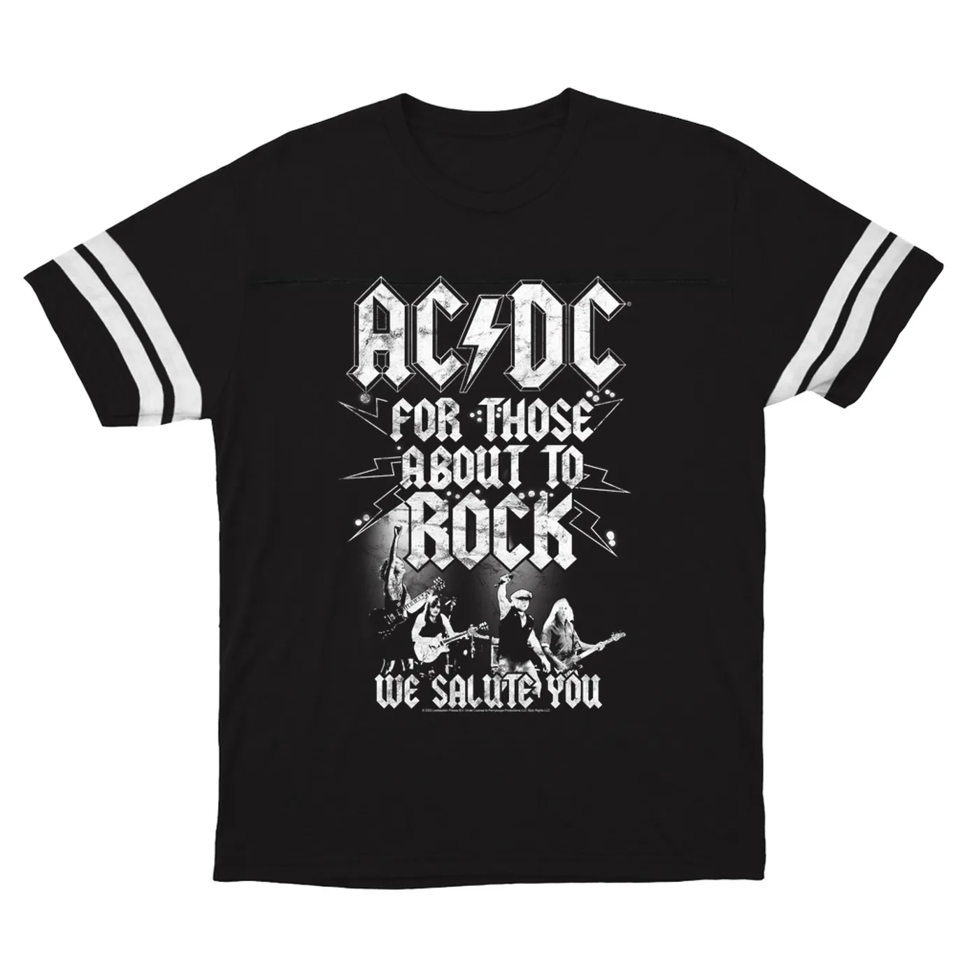 AC/DC T-Shirt | For Those About To Rock LIVE ACDC Football Shirt