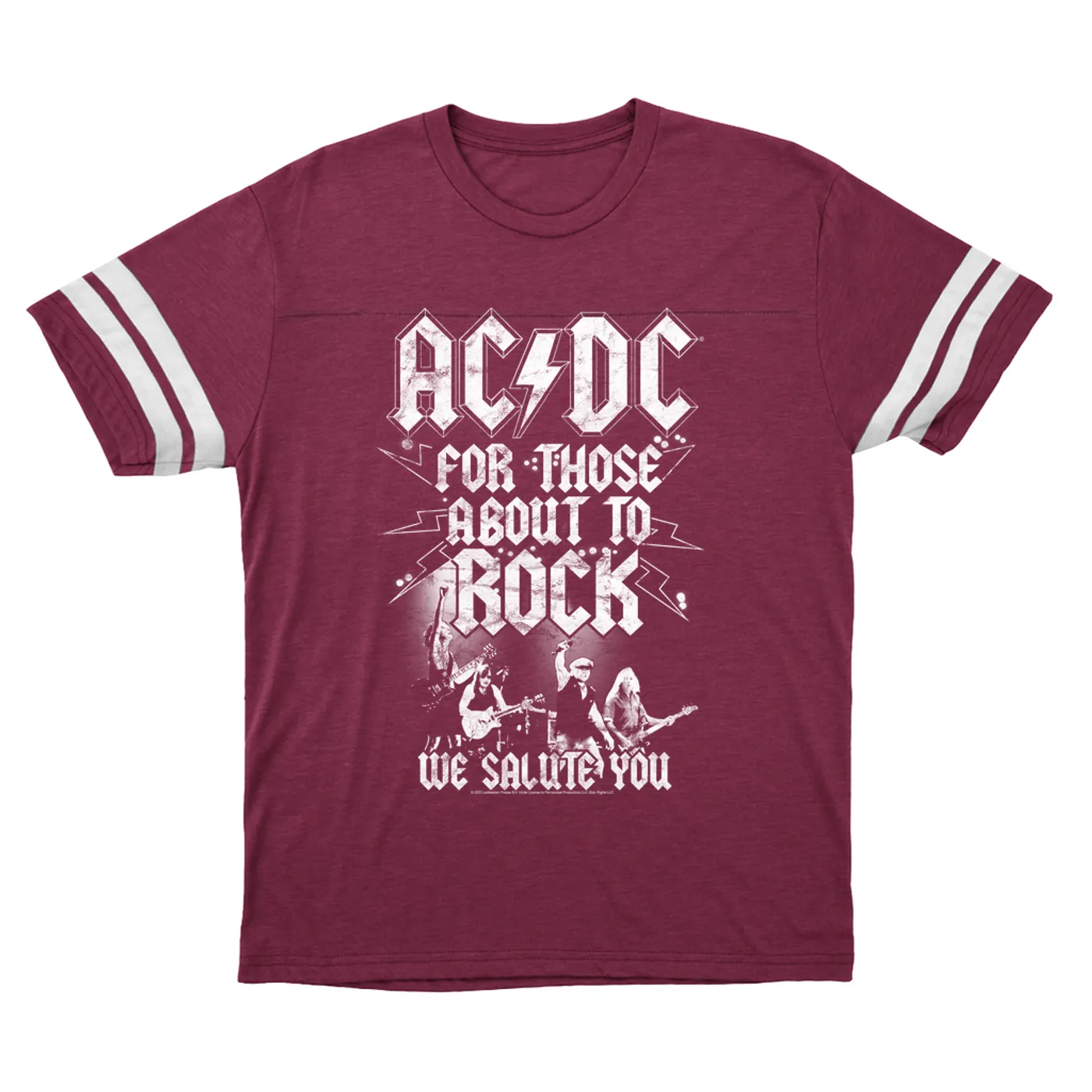 AC/DC T-Shirt | For Those About To Rock LIVE ACDC Football Shirt