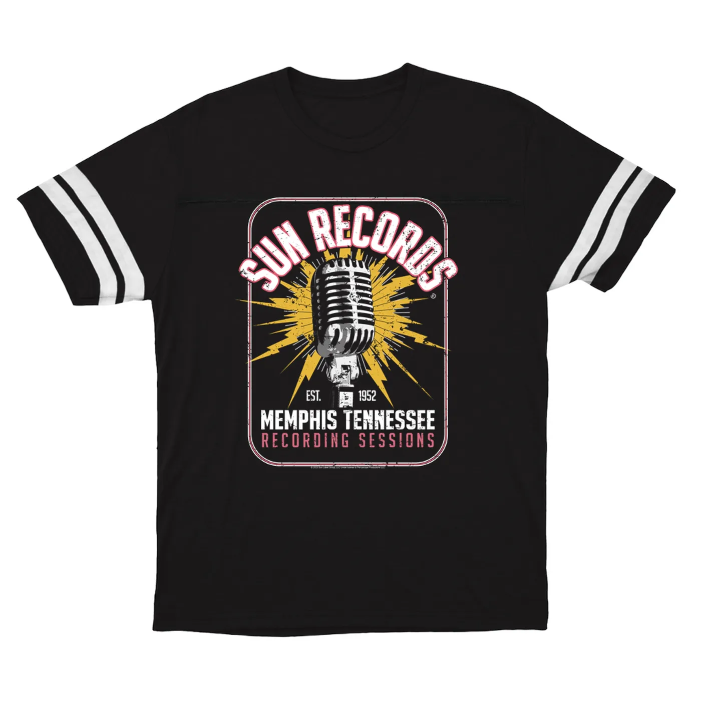 Sun Records T-Shirt | Memphis Tennessee Recording Sessions Sun Records Football Shirt