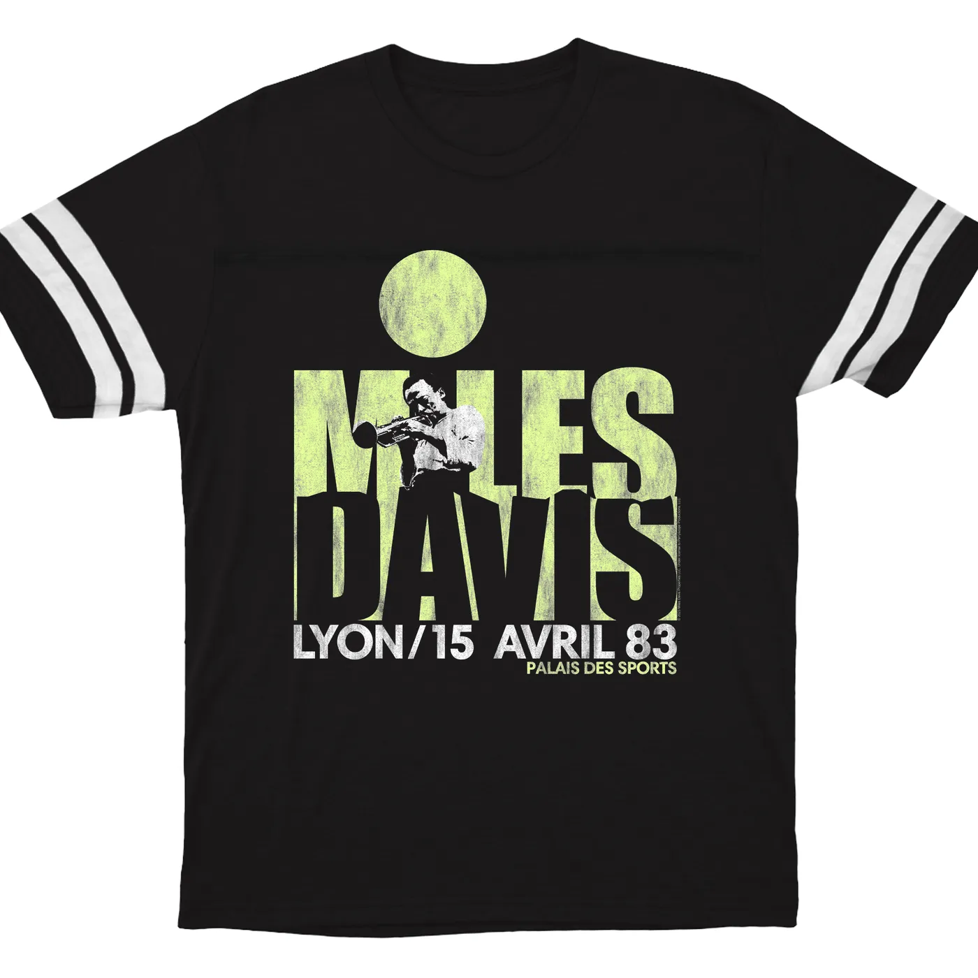 Miles Davis T-Shirt | Lyon Live Performance 1983 Miles Davis Football Shirt