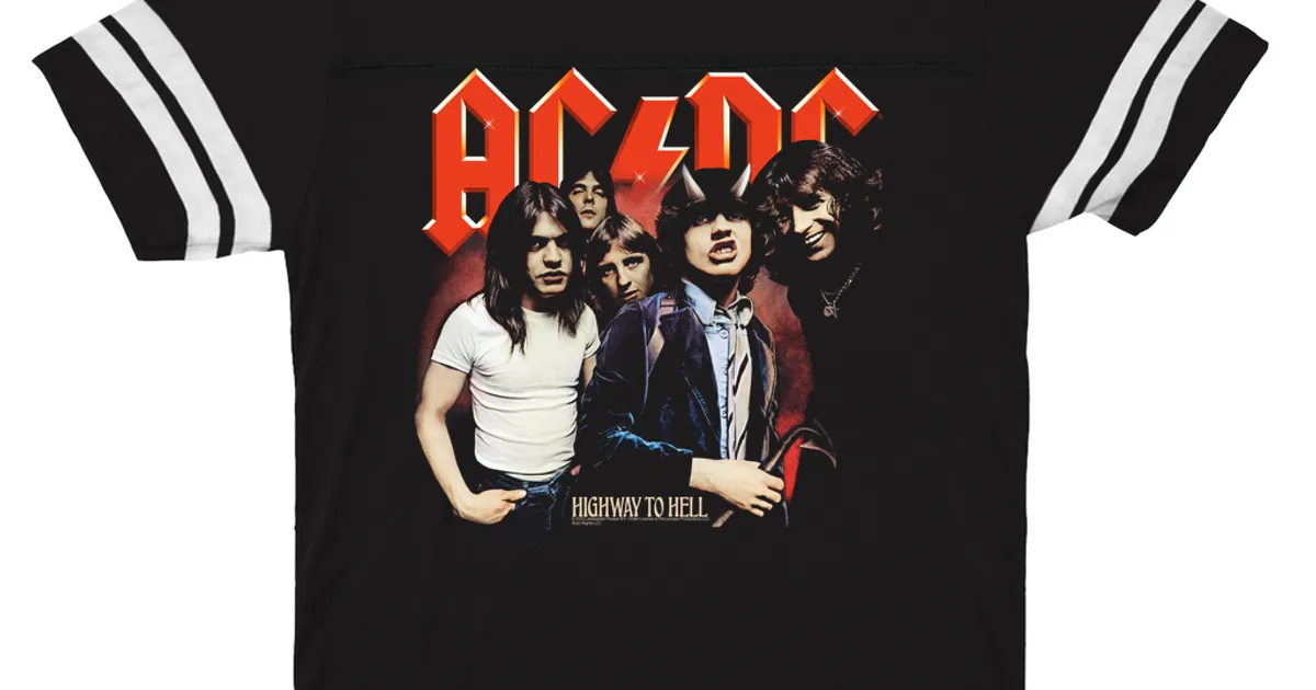 AC/DC T-Shirt Highway To Hell Album Group Image Football Shirt