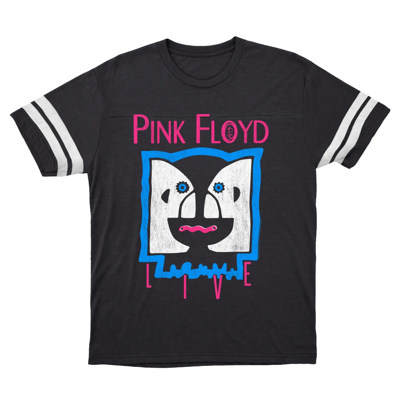 Pink Floyd T-Shirt | Division Bell LIVE Distressed Pink Floyd Football Shirt