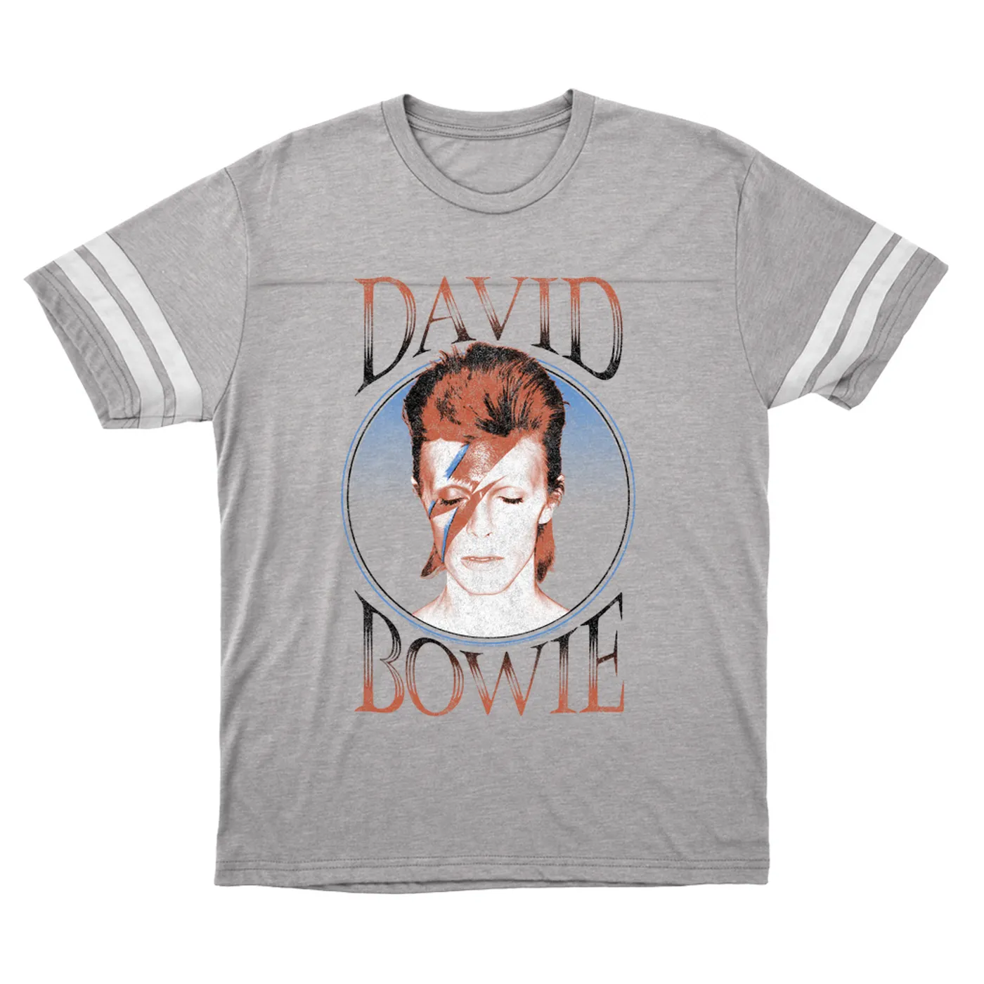 David Bowie T-Shirt | Reissue Aladdin Sane Design Distressed David Bowie Football Shirt