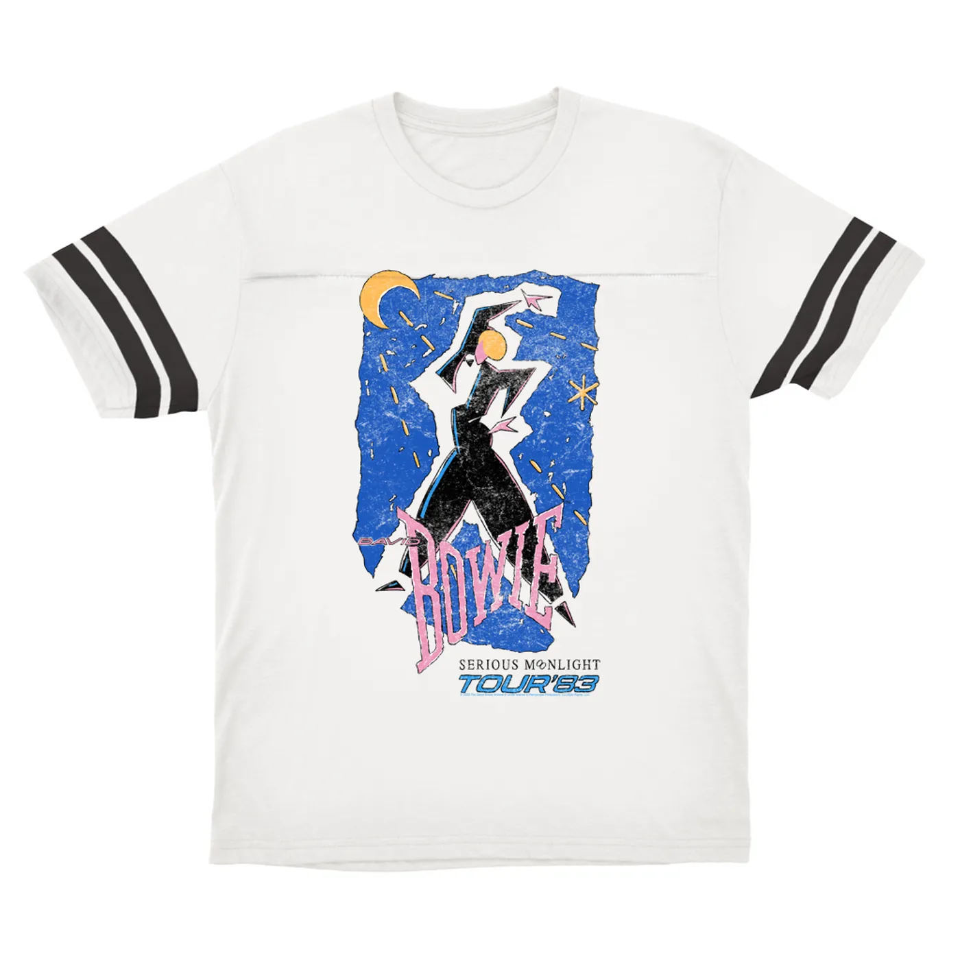 David Bowie T-Shirt | Serious Moonlight Tour 1984 Sketched (Merchbar Exclusive) David Bowie Football Shirt