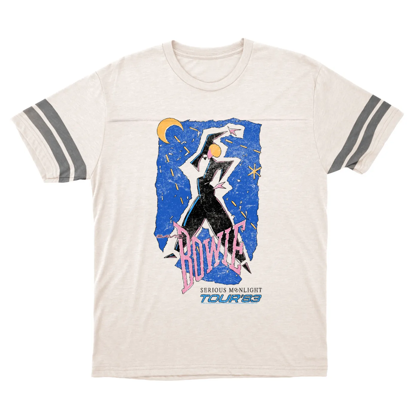 David Bowie T-Shirt | Serious Moonlight Tour 1984 Sketched (Merchbar Exclusive) David Bowie Football Shirt