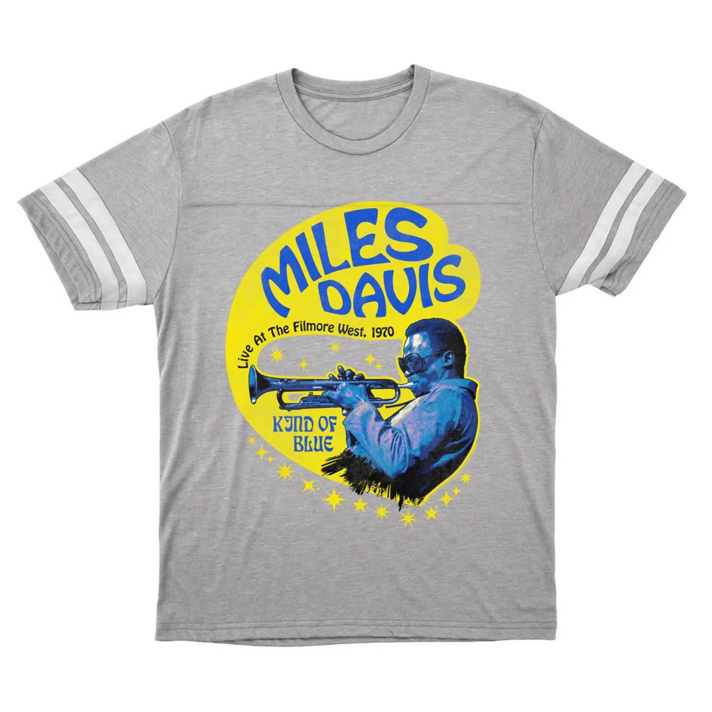 Miles Davis T-Shirt | Kind Of Blue Live 1970 Miles Davis Football Shirt