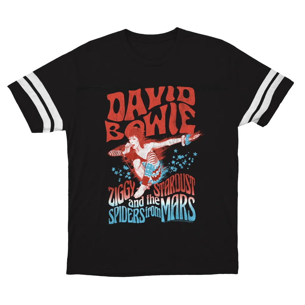 T-Shirt | Red, White, Blue Ziggy Stardust And The Spiders From Mars (Equineop Exclusive) Football Shirt