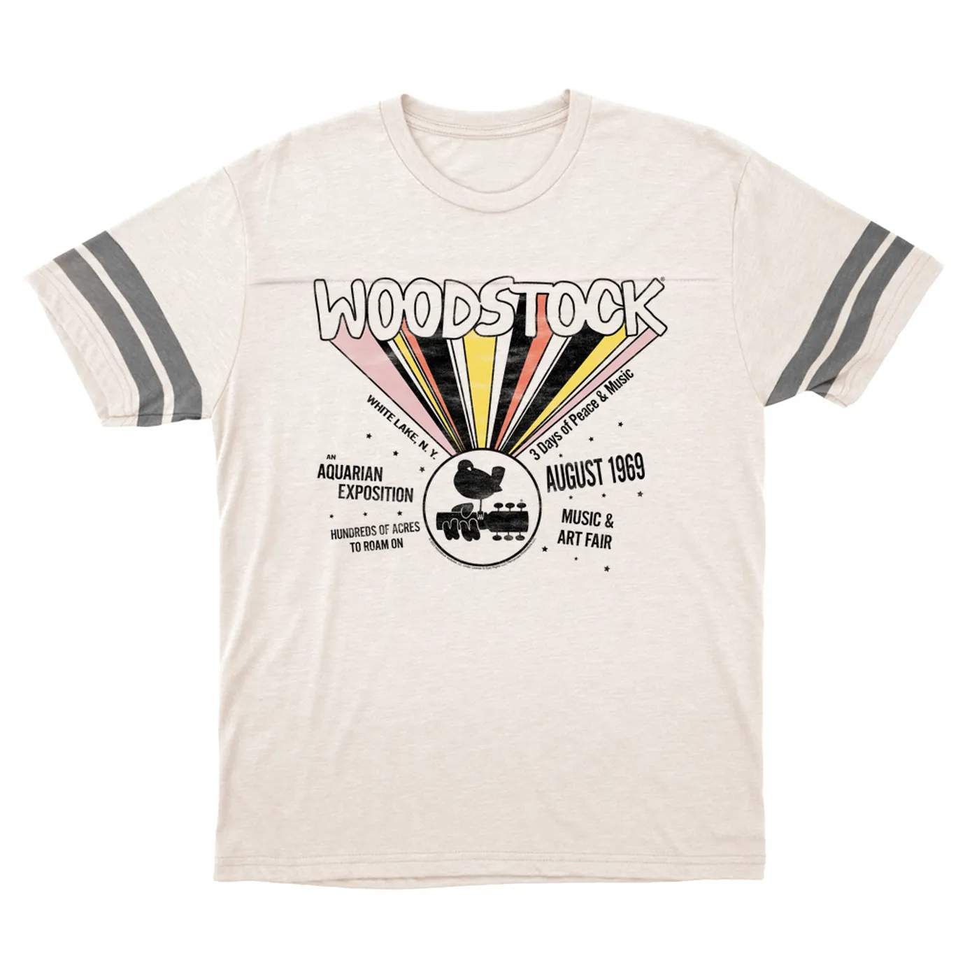 Woodstock T-Shirt | An Aquarian Exposition Woodstock Football Shirt