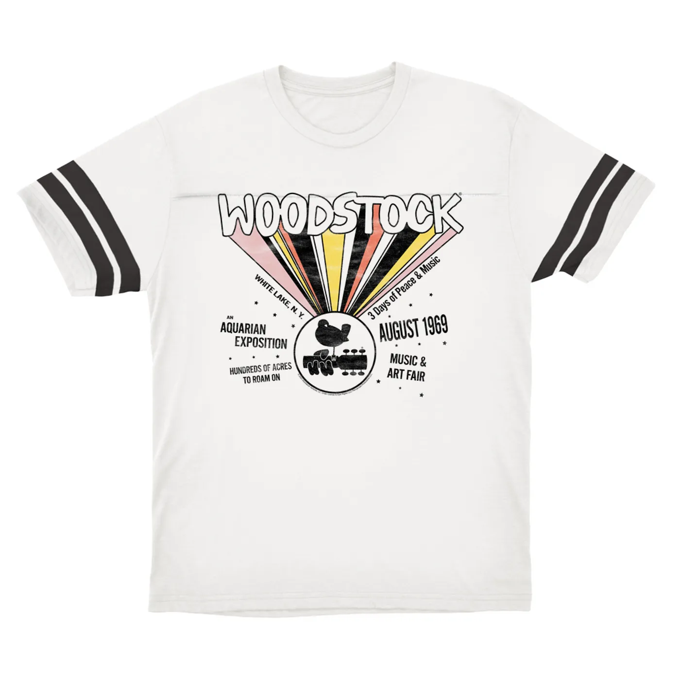 Woodstock T-Shirt | An Aquarian Exposition Woodstock Football Shirt