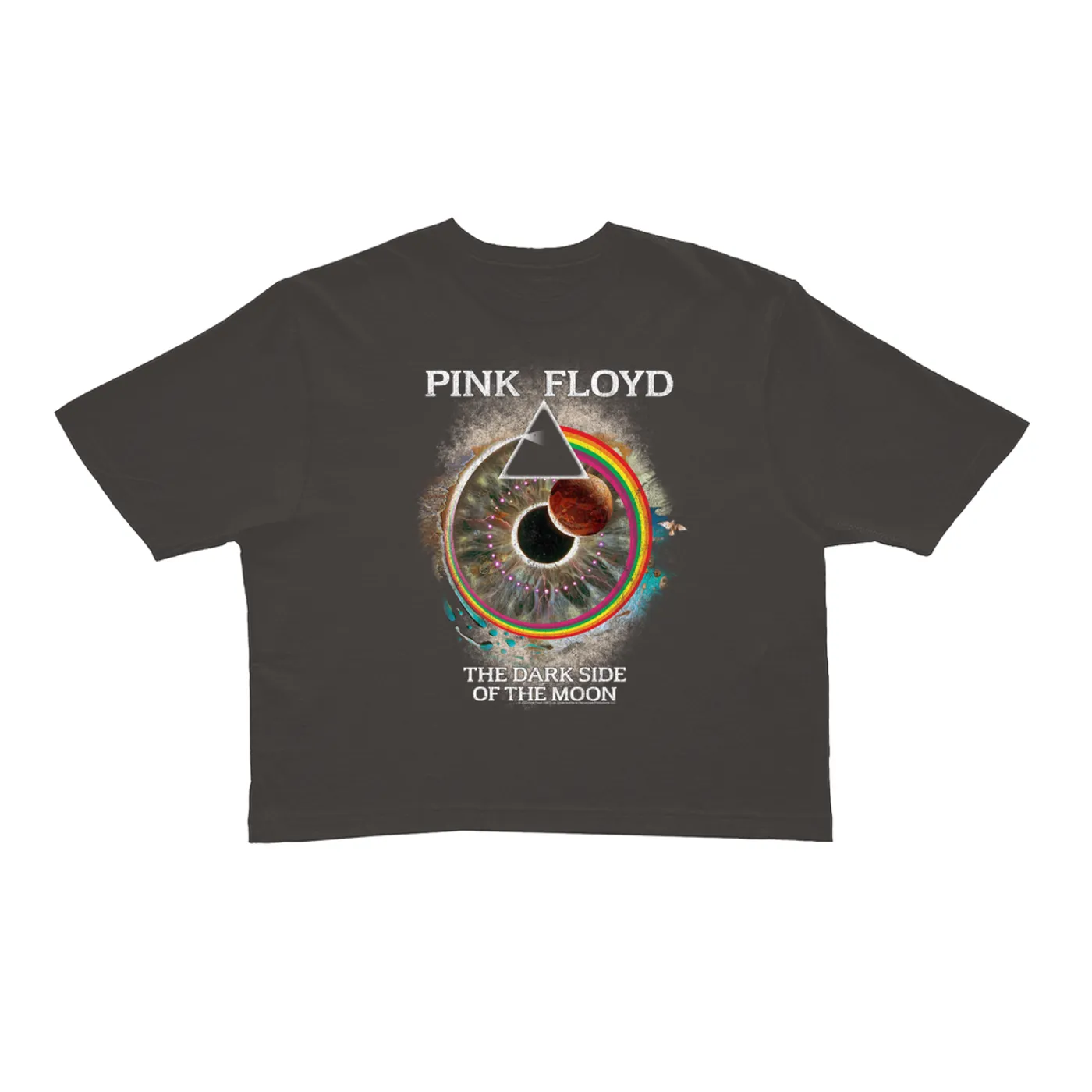 Pink Floyd Ladies' Crop Tee | Dark Side Of The Moon Pulse Remix Pink Floyd Crop T-shirt