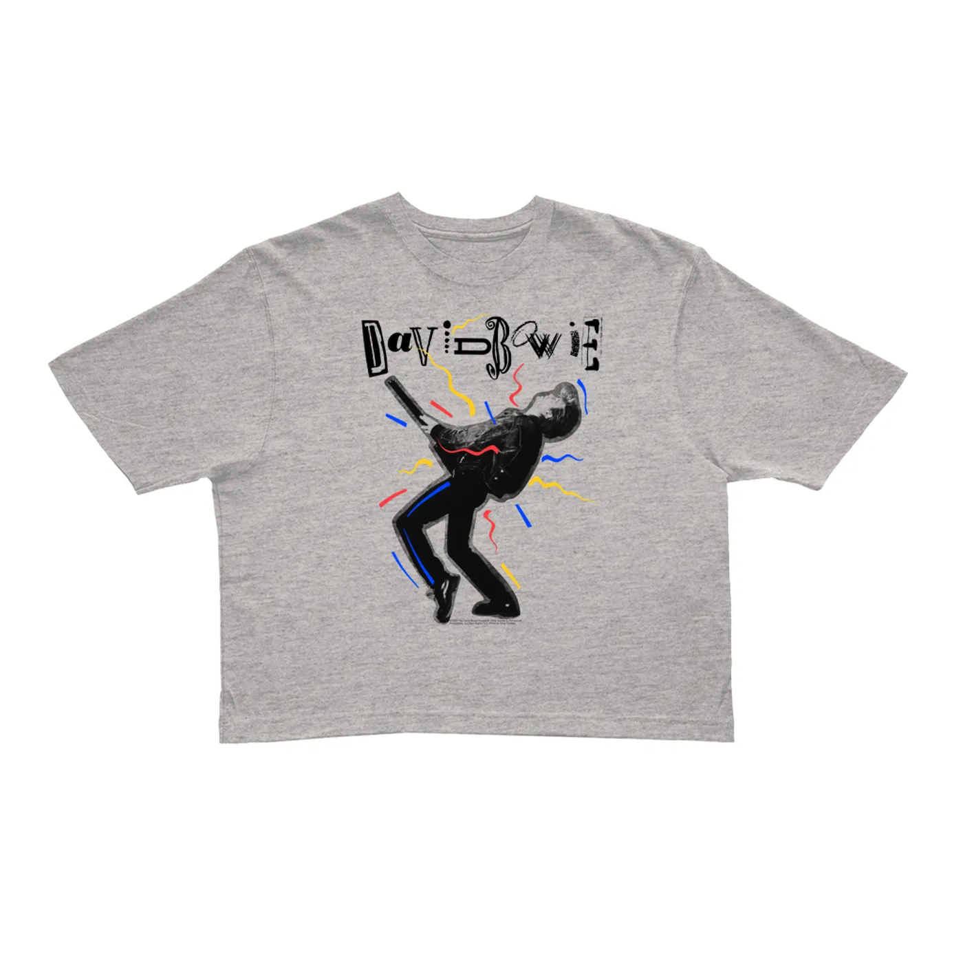 David Bowie Ladies' Crop Tee | The Glass Spider Tour Colorful Image (Merchbar Exclusive) David Bowie Crop T-shirt