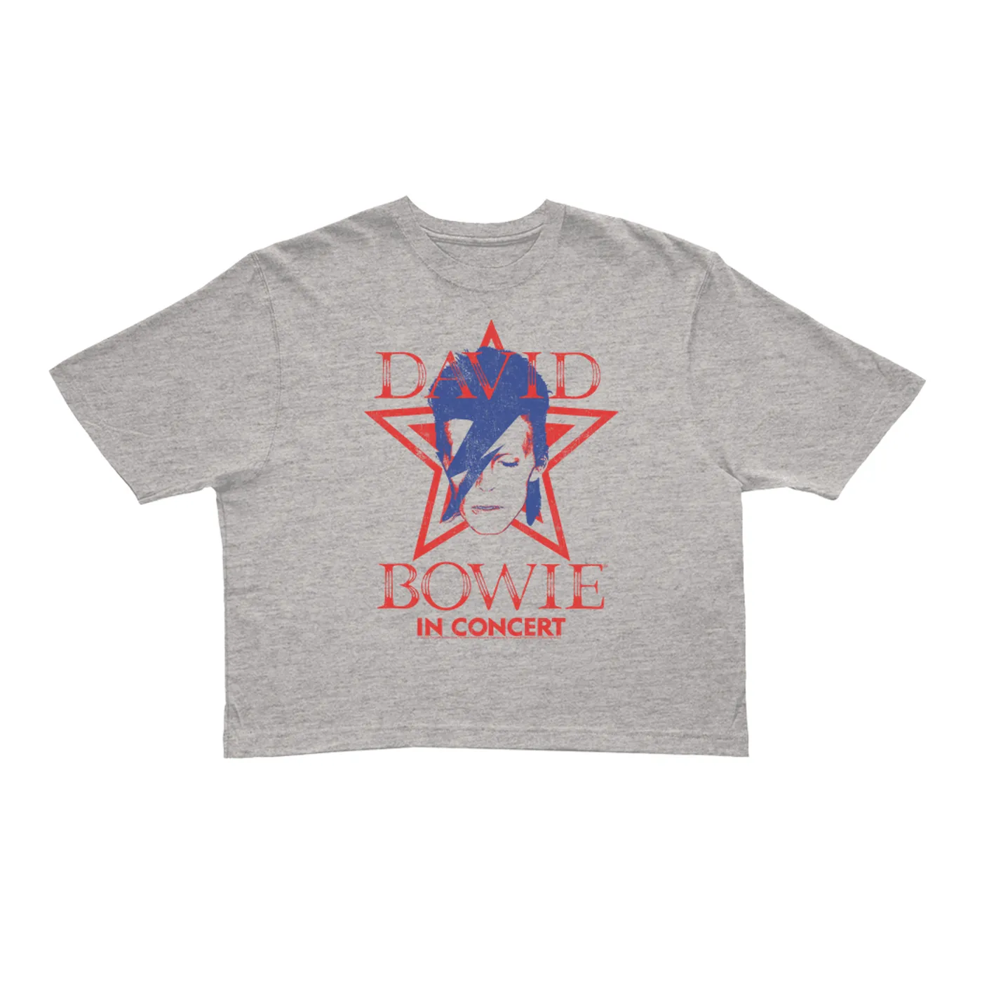 David Bowie Ladies' Crop Tee | Aladdin Sane Star Power David Bowie Crop T-shirt