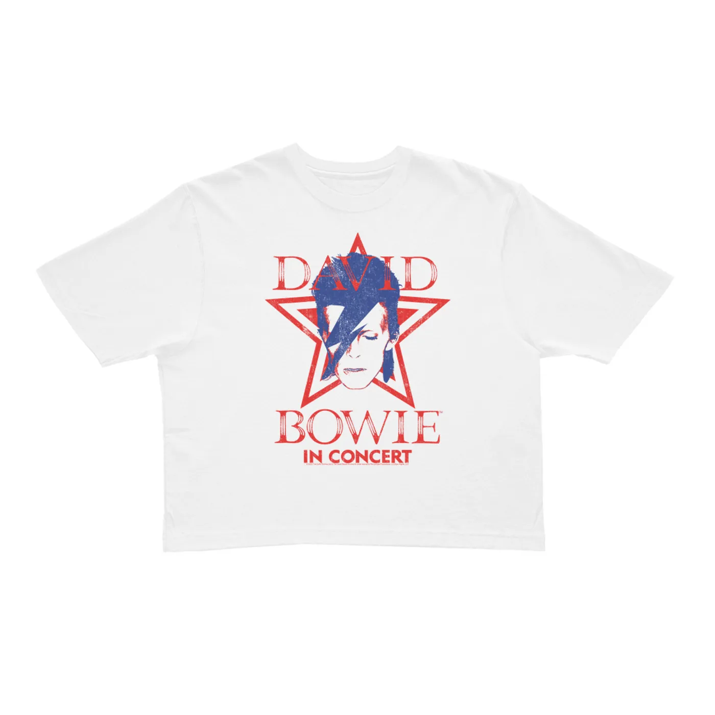 David Bowie Ladies' Crop Tee | Aladdin Sane Star Power David Bowie Crop T-shirt