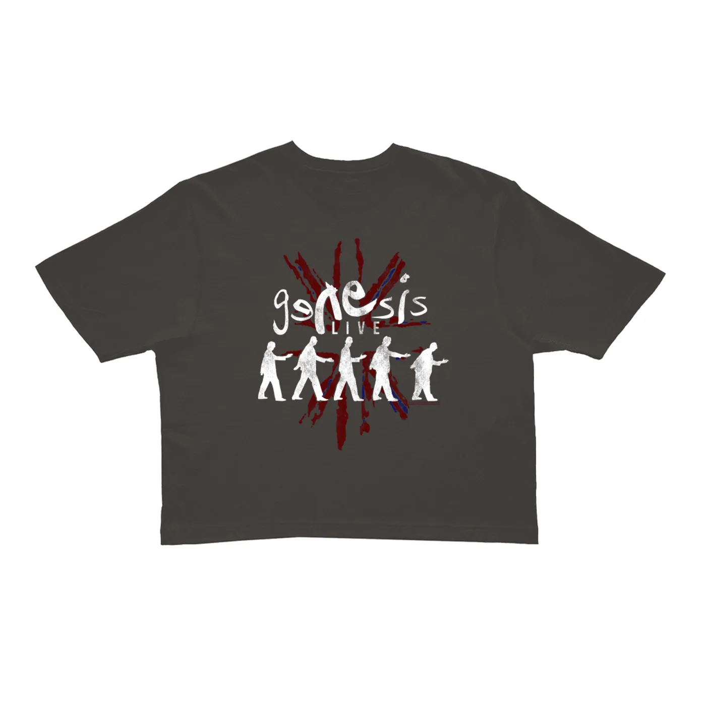Genesis Ladies' Crop Tee | Live In The UK Distressed Genesis Crop T-shirt