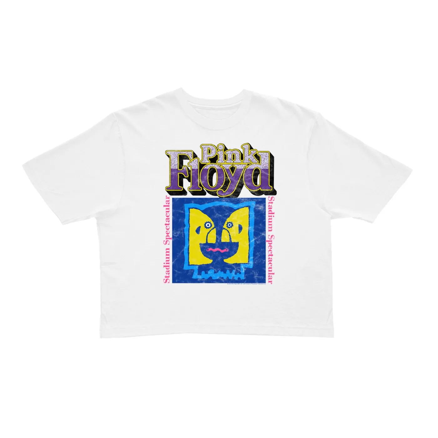 Pink Floyd Ladies' Crop Tee | Division Bell Stadium Spectacular Pink Floyd Crop T-shirt