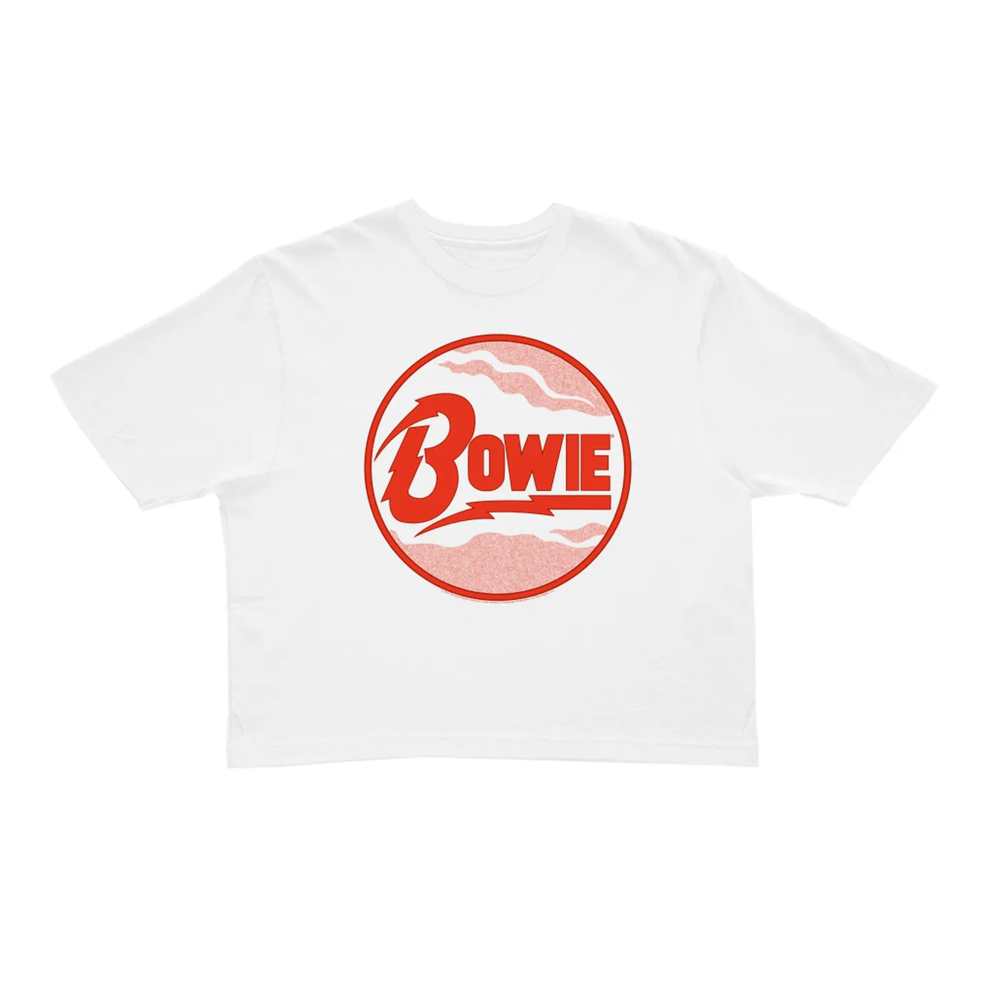 David Bowie Ladies' Crop Tee | Retro Diamond Dogs Logo David Bowie Crop T-shirt