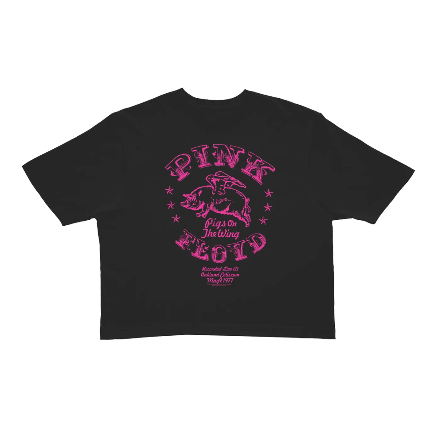 Pink Floyd Ladies' Crop Tee | Pigs On The Wing Pink Floyd Crop T-shirt