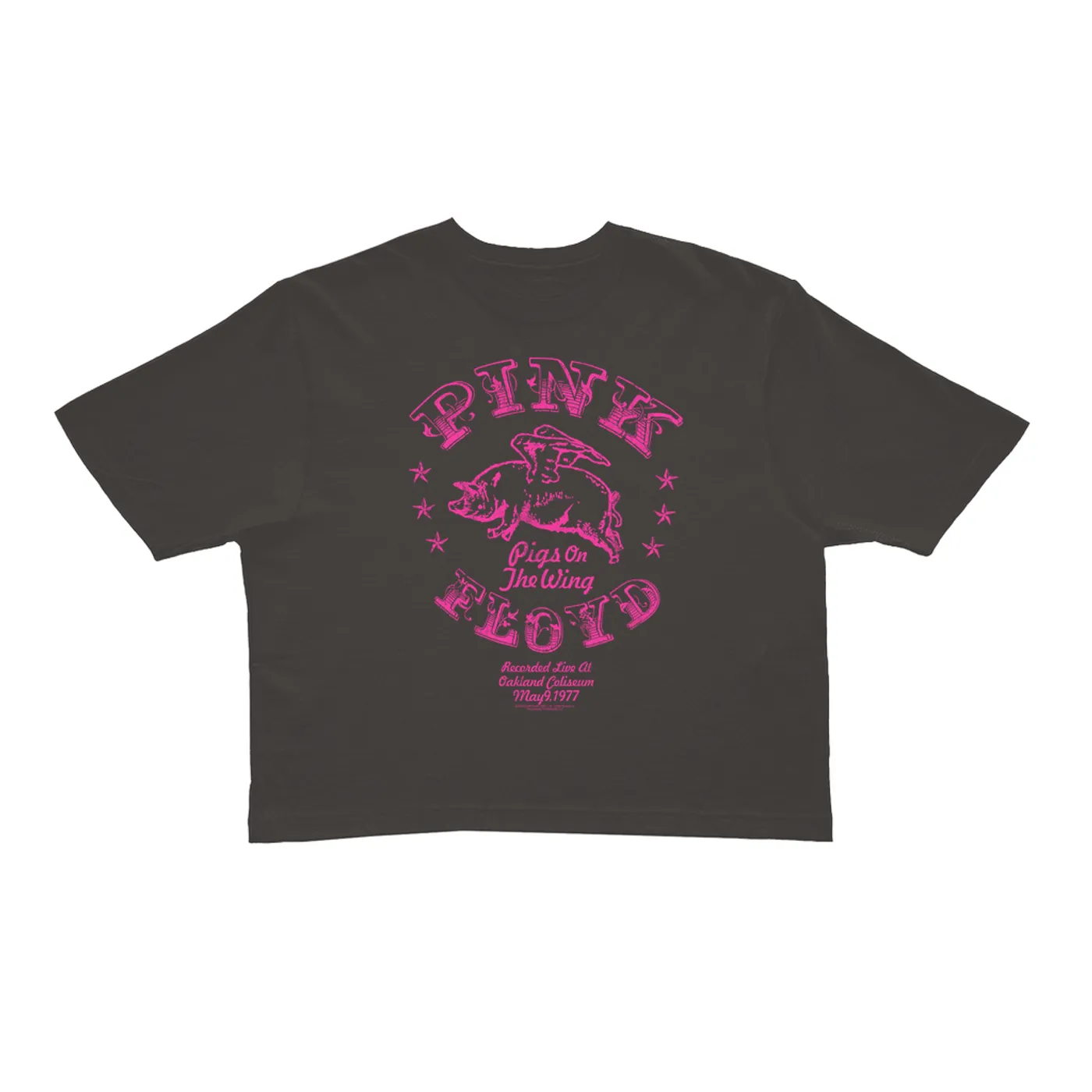 Pink Floyd Ladies' Crop Tee | Pigs On The Wing Pink Floyd Crop T-shirt