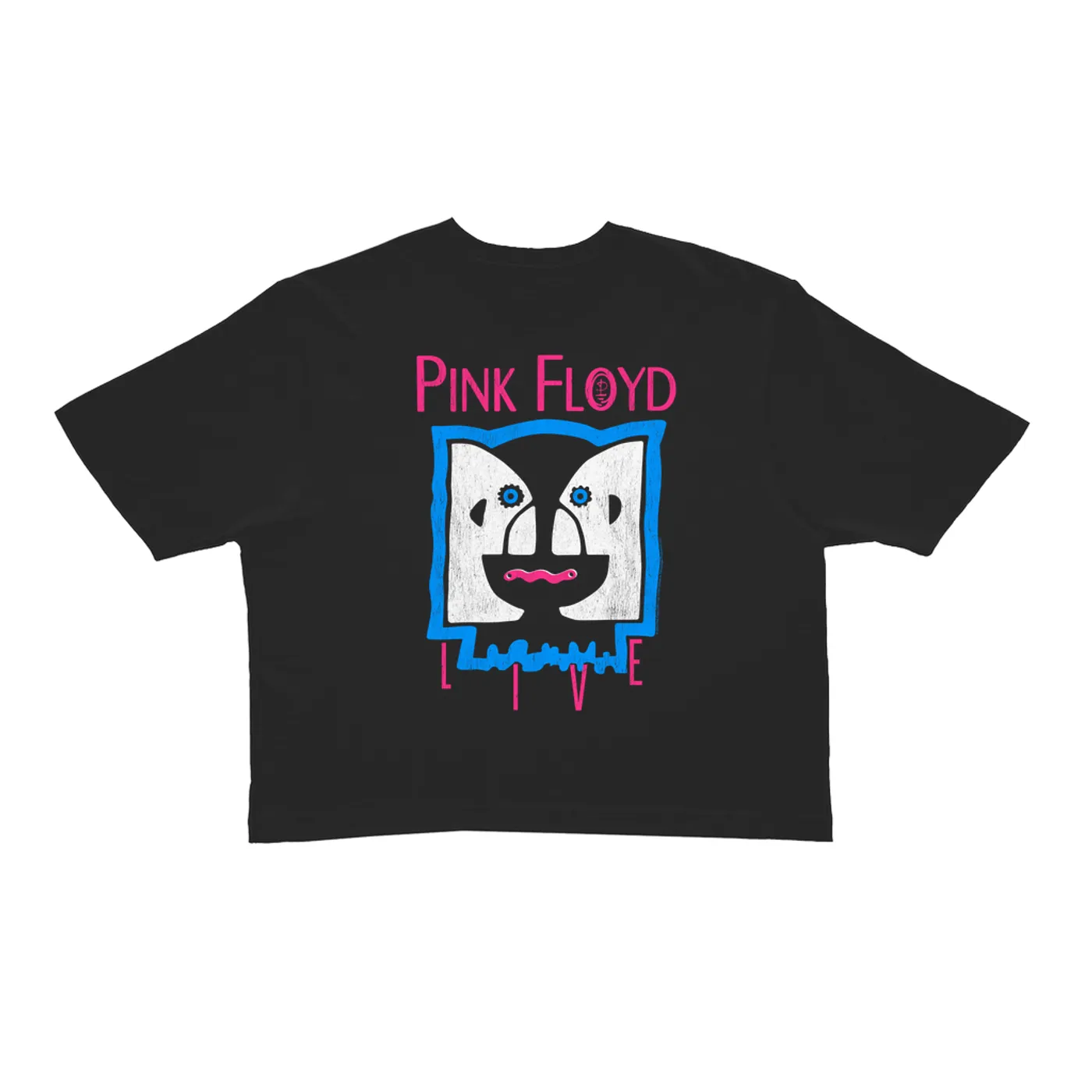 Pink Floyd Ladies' Crop Tee | Division Bell LIVE Distressed Pink Floyd Crop T-shirt