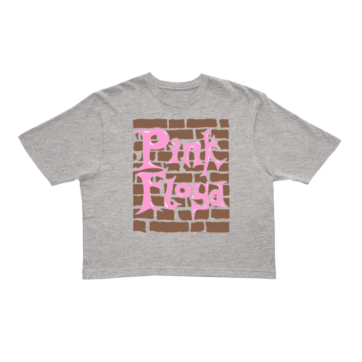 Pink Floyd Ladies' Crop Tee | Retro The Wall Pink Floyd Crop T-shirt