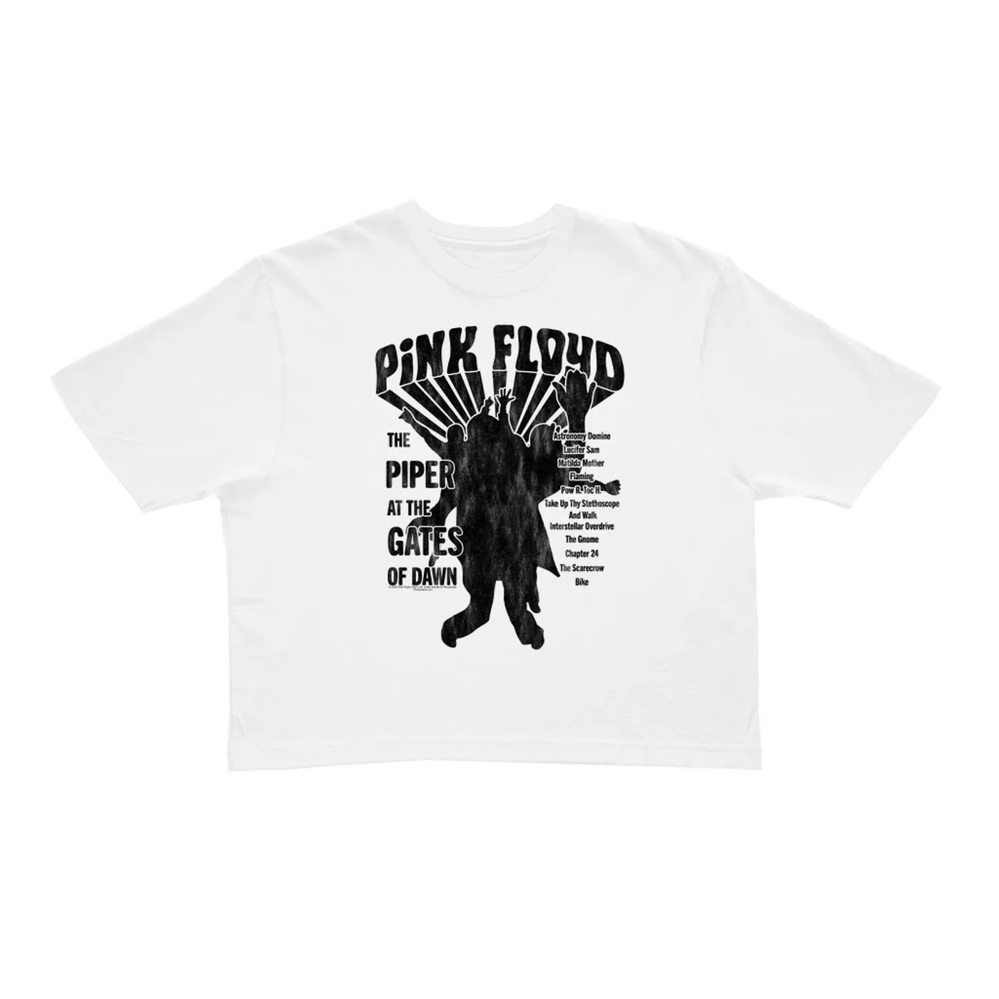 Pink Floyd Ladies' Crop Tee | The Piper At The Gates Of Dawn Promotion Image Pink Floyd Crop T-shirt
