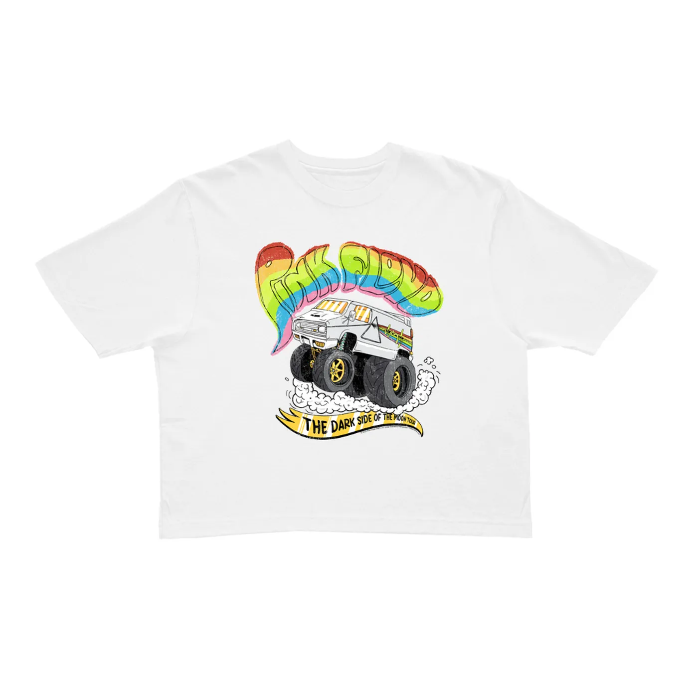 Pink Floyd Ladies' Crop Tee | Dark Side Of The Moon Tour Road Trip (Merchbar Exclusive) Pink Floyd Crop T-shirt