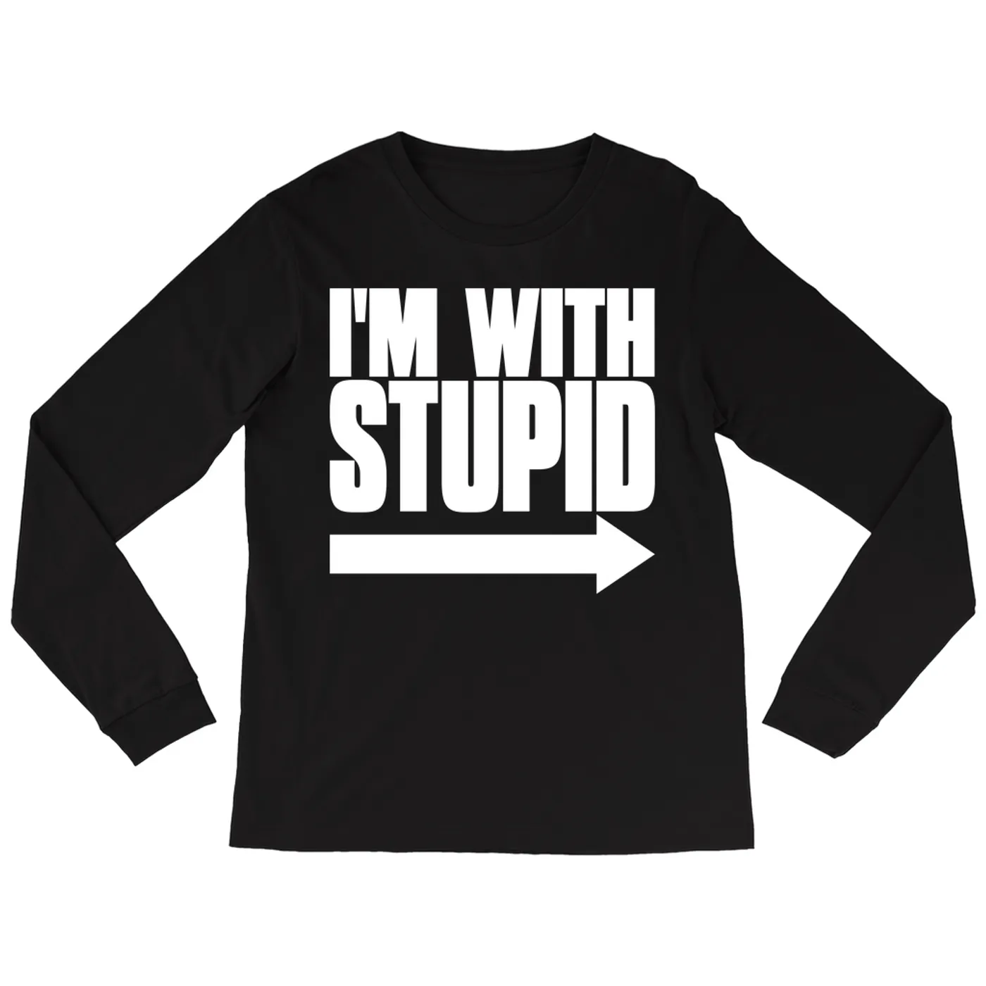 Pop Culture Long Sleeve Shirt | I'm With Stupid (To The Left ) Inspired By Dumb And Dumber Pop Culture Shirt