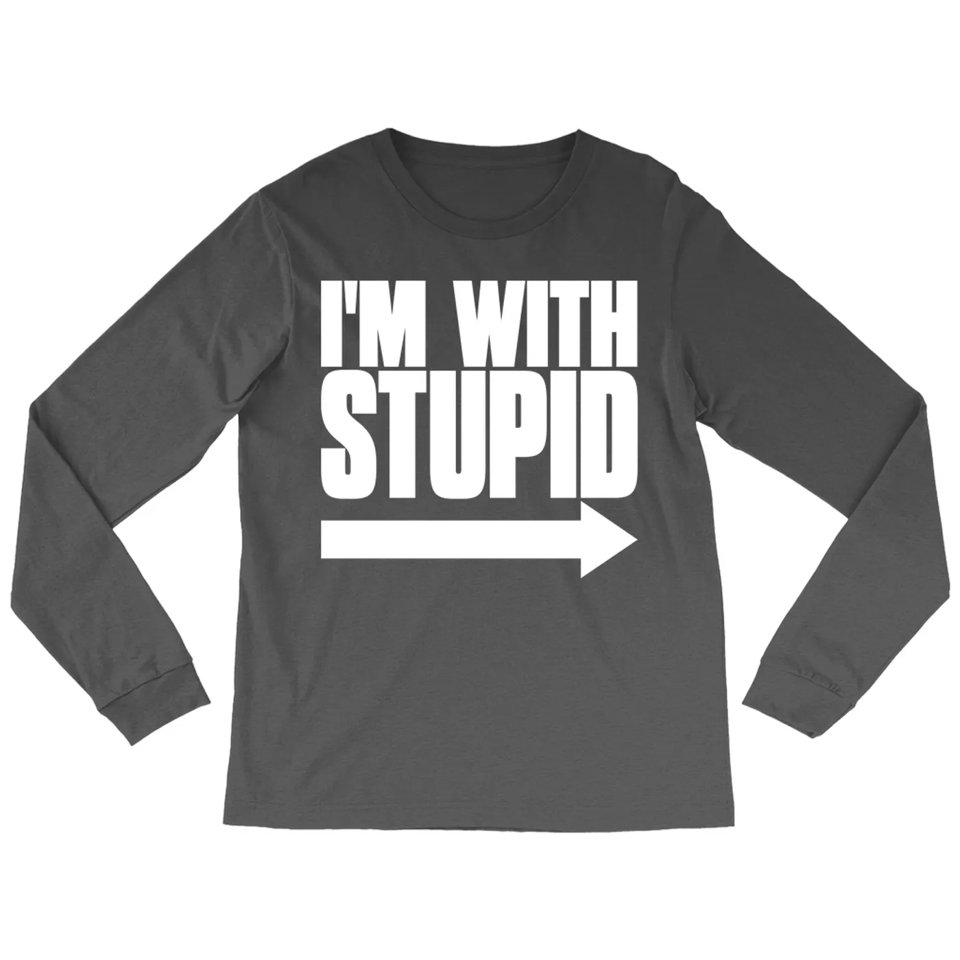 Pop Culture Long Sleeve Shirt | I'm With Stupid (To The Left ) Inspired By Dumb And Dumber Pop Culture Shirt