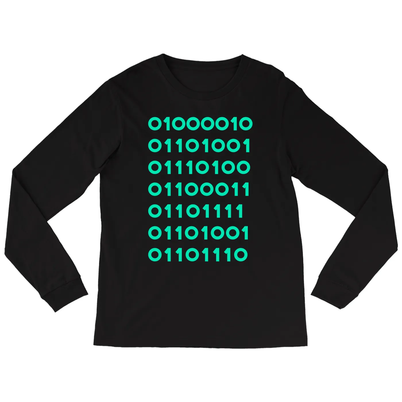 Pop Culture Long Sleeve Shirt | Binary Bitcoin Inspired By Silicon Valley Pop Culture Shirt