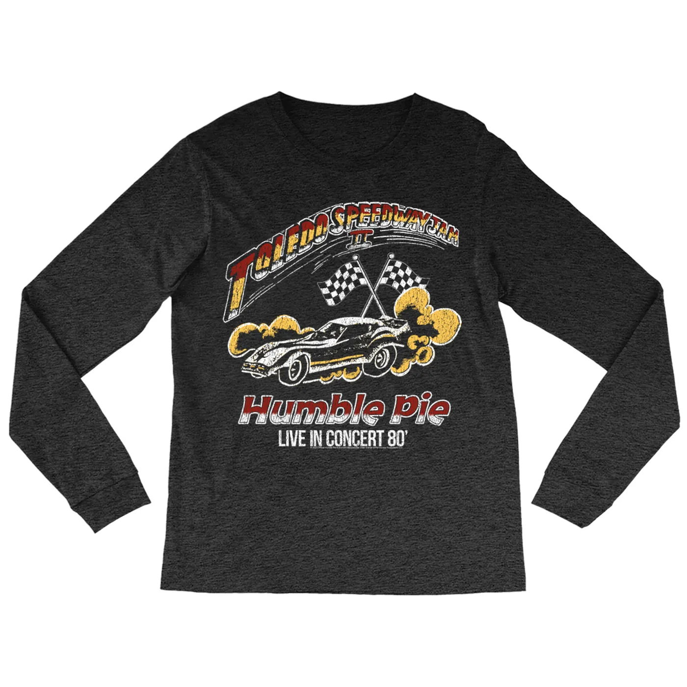 Humble Pie Long Sleeve Shirt | Toledo Speedway Jam II 1980 Distressed (Merchbar Exclusive) Humble Pie Shirt