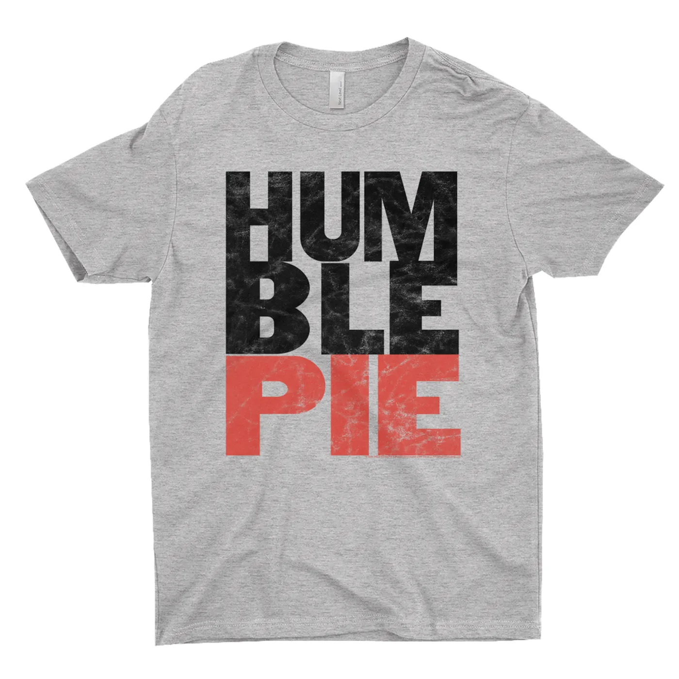 Humble Pie T-Shirt | Black Red Large Logo Distressed Humble Pie Shirt