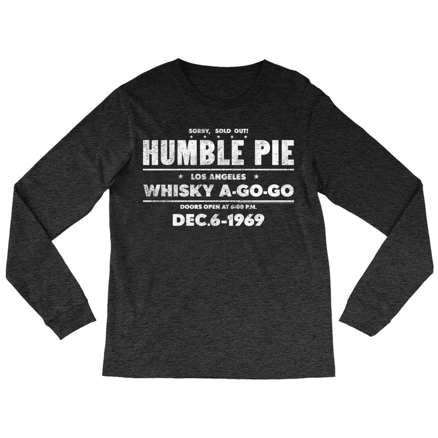 Humble Pie Long Sleeve Shirt | Sold Out! Whisky A Go Go 1969 Distressed (Merchbar Exclusive) Humble Pie Shirt