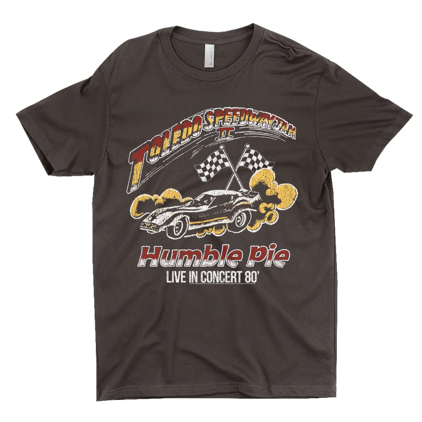 Humble Pie T-Shirt | Toledo Speedway Jam II 1980 Distressed (Merchbar Exclusive) Humble Pie Shirt
