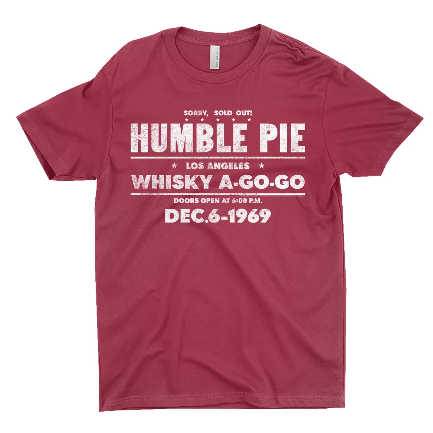 Humble Pie T-Shirt | Sold Out! Whisky A Go Go 1969 Distressed (Merchbar Exclusive) Humble Pie Shirt