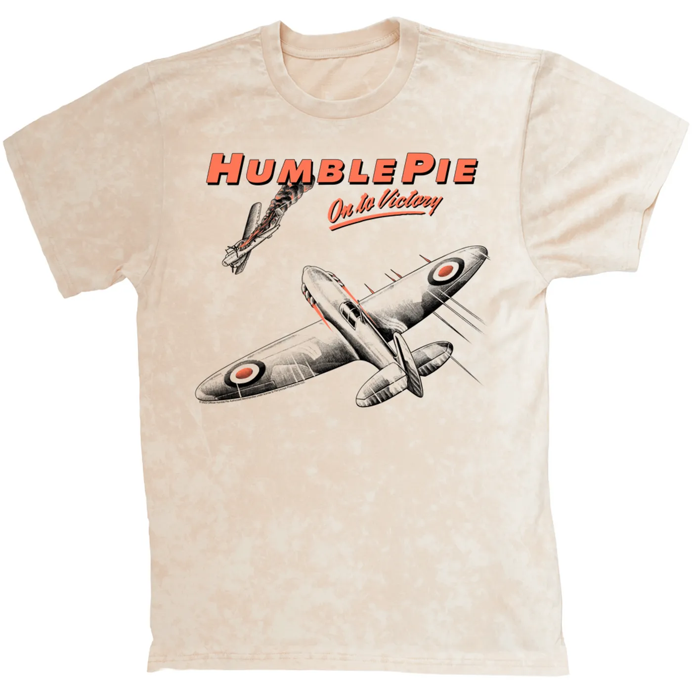 Humble Pie T-shirt | On To Victory Album Design Humble Pie Mineral Wash Shirt
