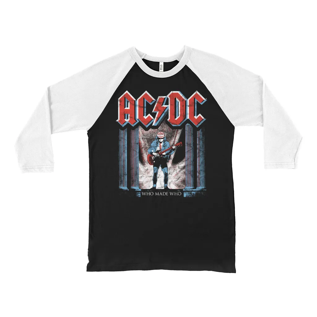 3/4 Sleeve Baseball Tee | Who Made Who Red, White, Blue (Equineop Exclusive) Shirt