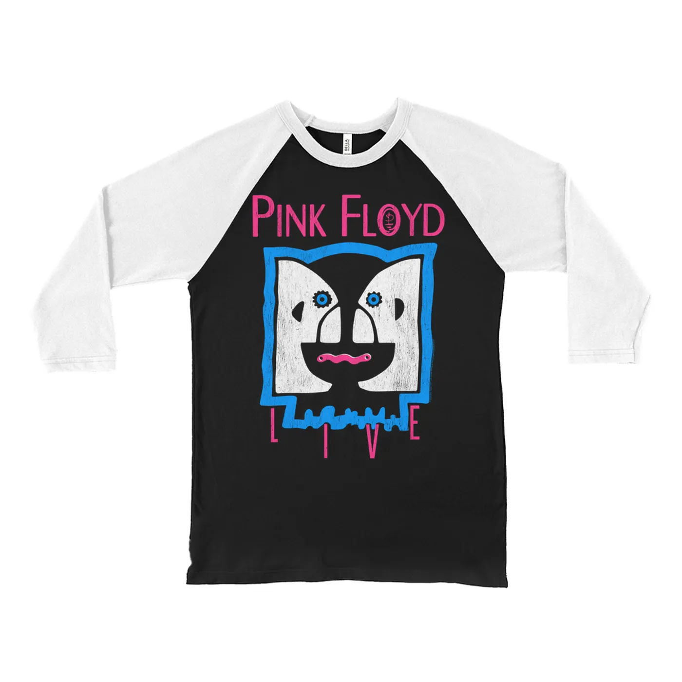 Pink Floyd 3/4 Sleeve Baseball Tee | Division Bell LIVE Distressed Pink Floyd Shirt