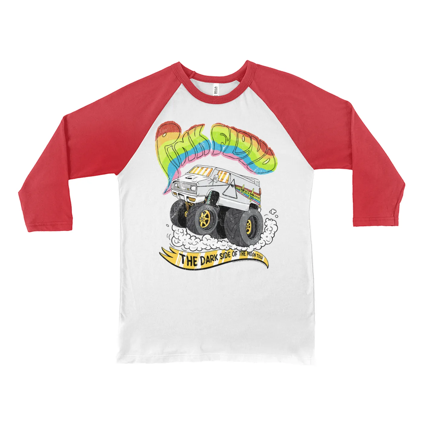 Pink Floyd 3/4 Sleeve Baseball Tee | Dark Side Of The Moon Tour Road Trip (Merchbar Exclusive) Pink Floyd Shirt