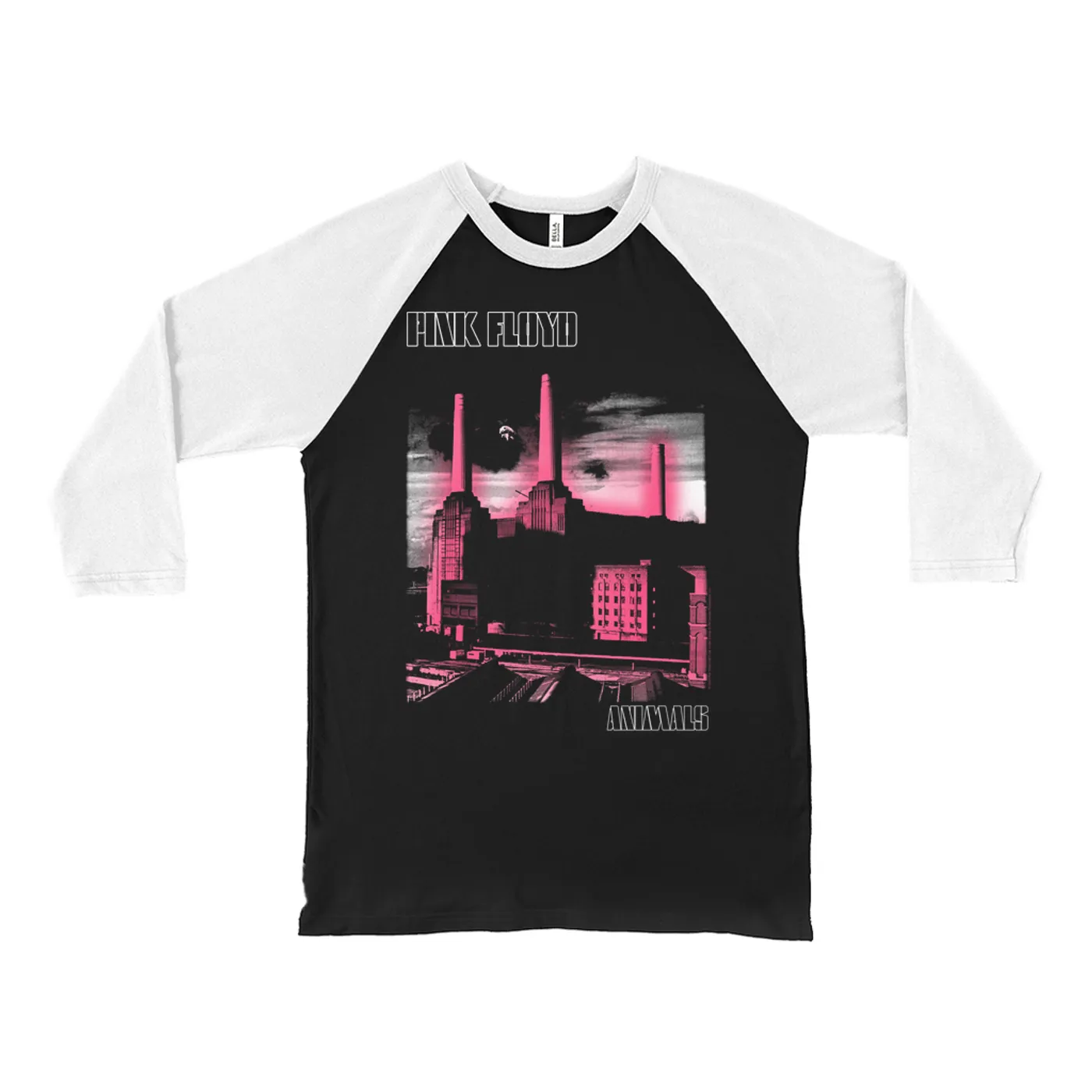 Pink Floyd 3/4 Sleeve Baseball Tee | Animals Album Pink Glow Pink Floyd Shirt