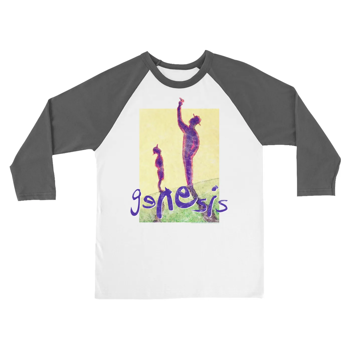 Genesis 3/4 Sleeve Baseball Tee | Distressed We Can't Dance Album Genesis Shirt