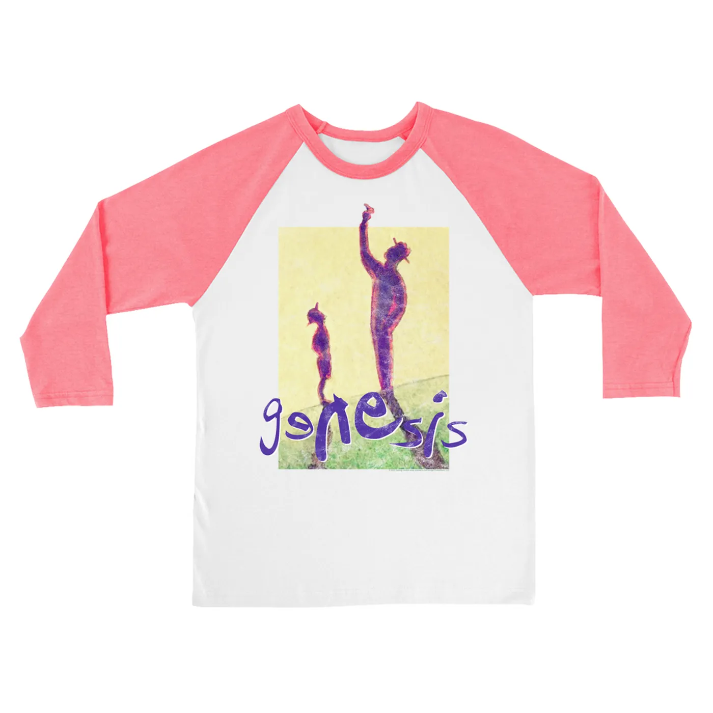 Genesis 3/4 Sleeve Baseball Tee | Distressed We Can't Dance Album Genesis Shirt