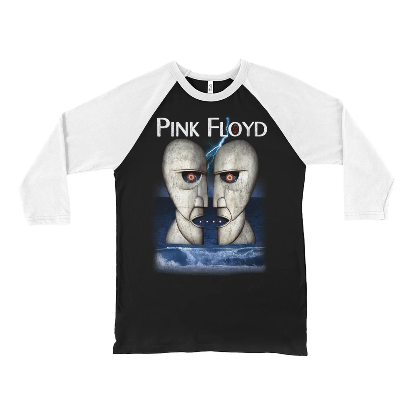 Pink Floyd 3/4 Sleeve Baseball Tee | Division Bell Lightning Storm Pink Floyd Shirt