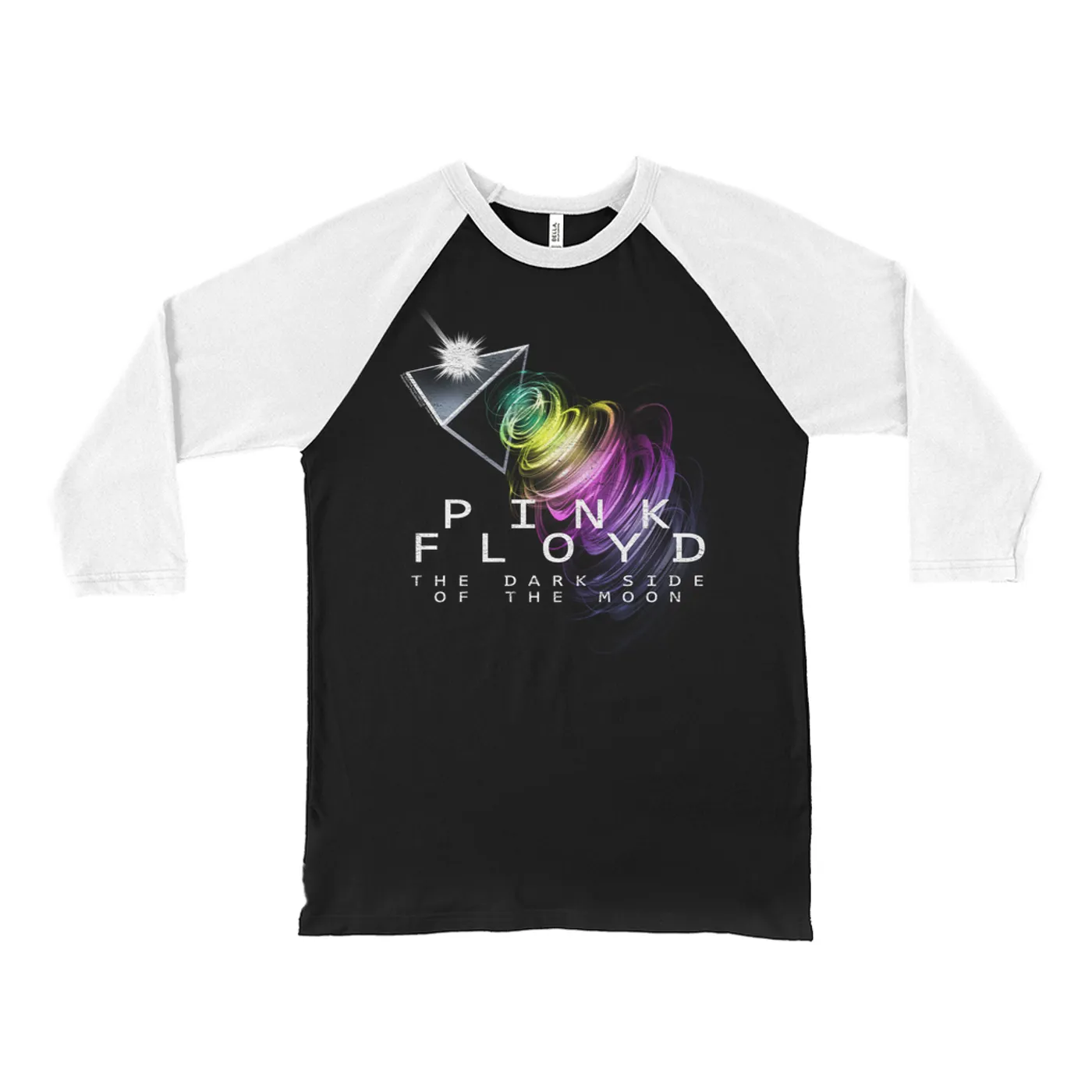 Pink Floyd 3/4 Sleeve Baseball Tee | Dark Side Of The Moon Energy Cyclone Pink Floyd Shirt