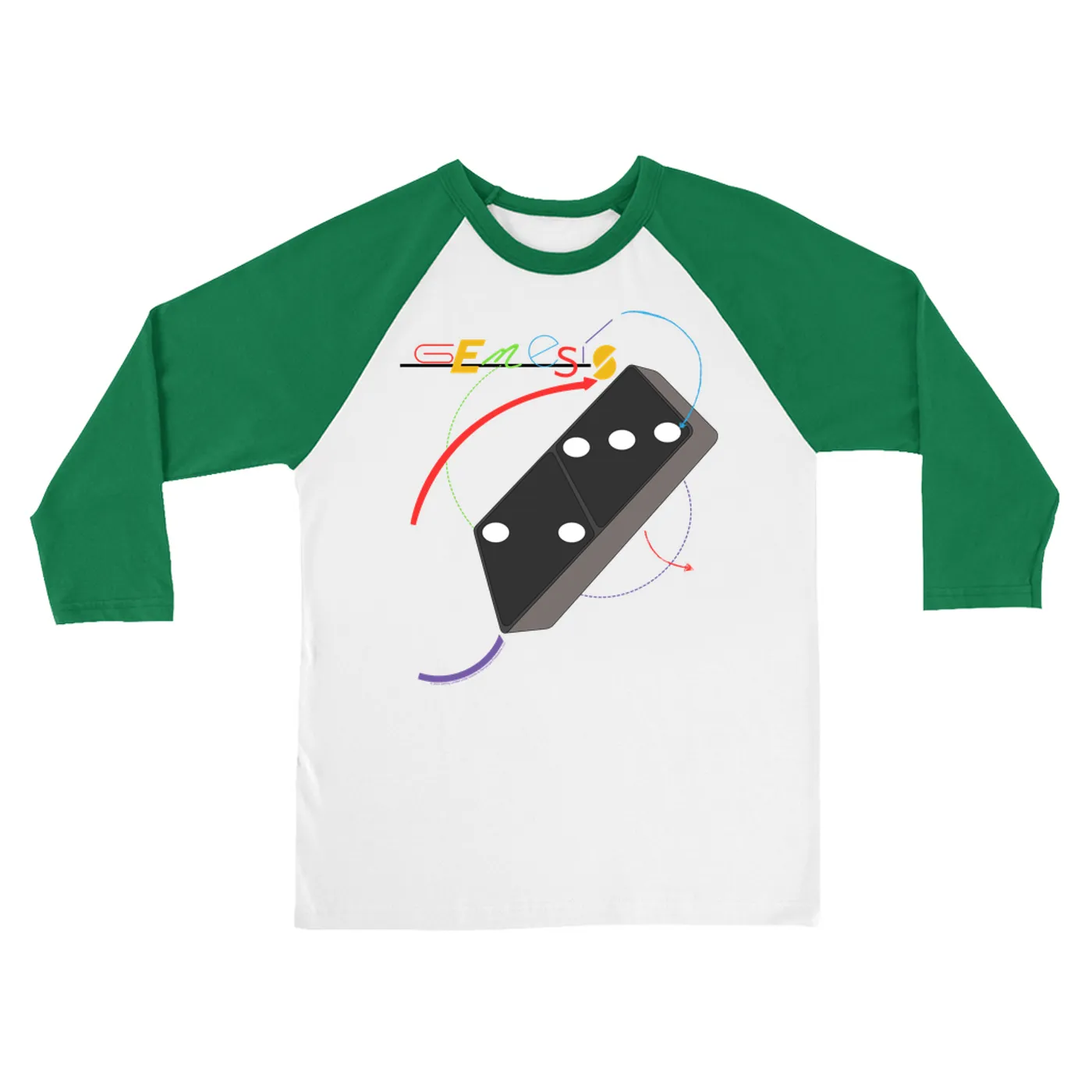 Genesis 3/4 Sleeve Baseball Tee | Domino Design Genesis Shirt