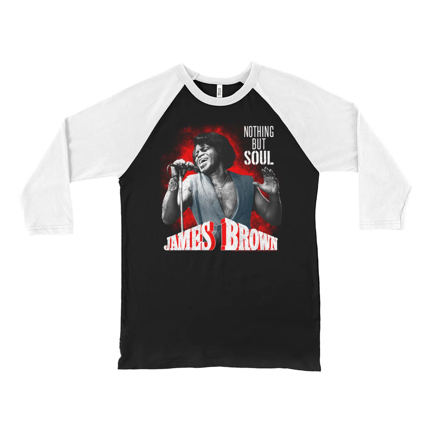 James Brown 3/4 Sleeve Baseball Tee | Nothing But Soul James Brown Shirt