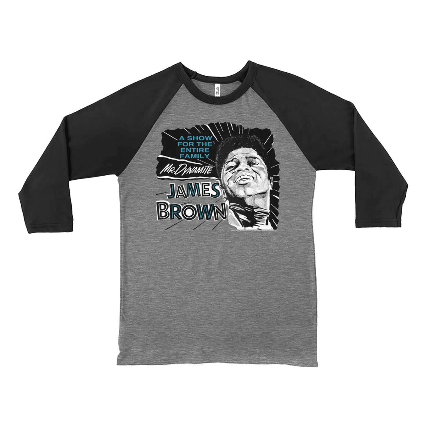 James Brown 3/4 Sleeve Baseball Tee | Family Show With Mr. Dynamite James Brown Shirt