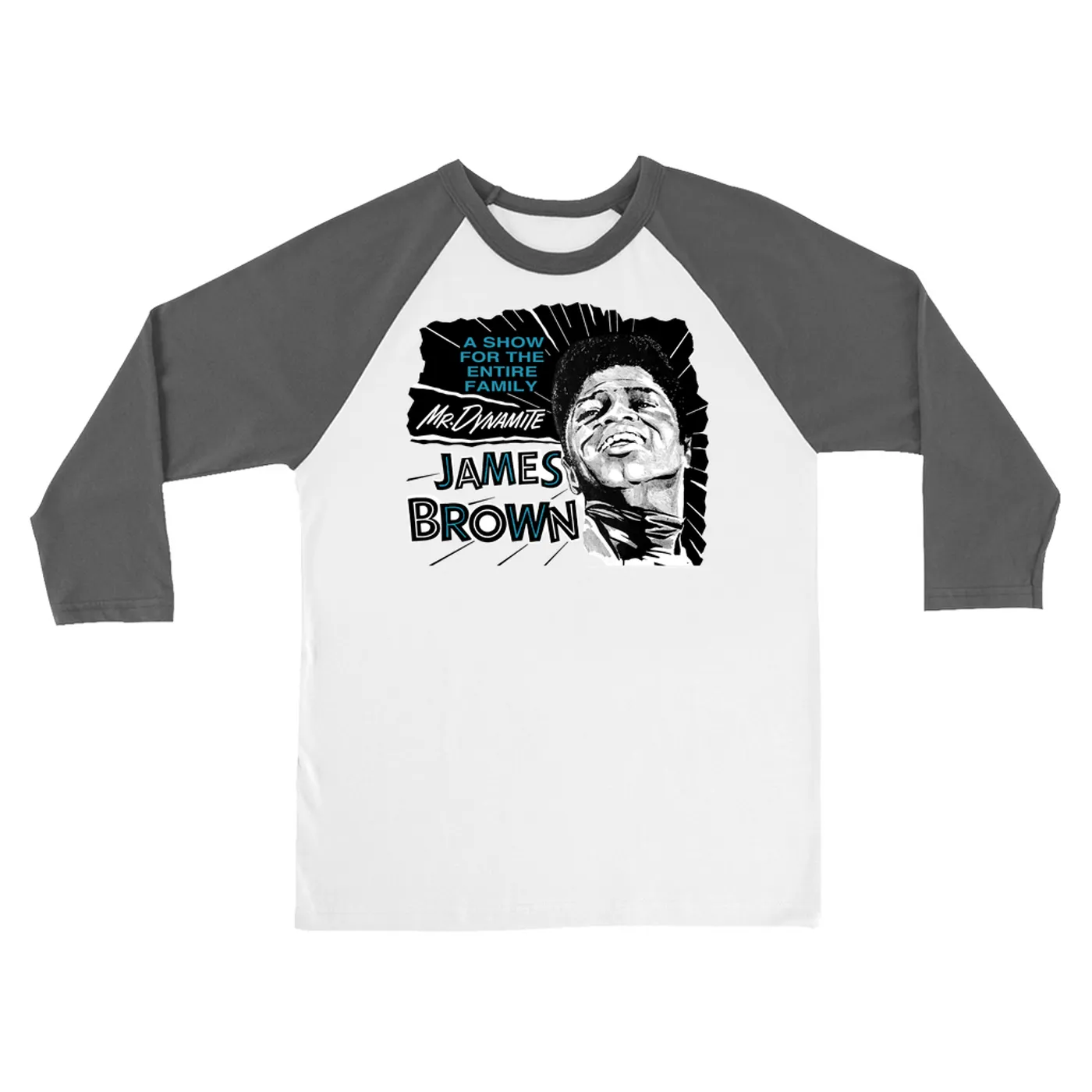 James Brown 3/4 Sleeve Baseball Tee | Family Show With Mr. Dynamite James Brown Shirt